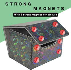 Card Deck Box Holds 100+ Single Sleeved Cards,Laser Sparkly Material Card Storag - Image 5