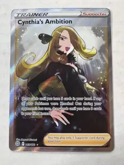 Cynthia's Ambition Full Art Trainer Holo Card 169/172 Brilliant Stars Mint - Image 1