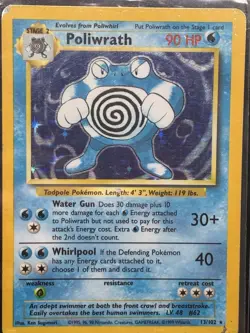Poliwrath Holo Base Set WOTC Pokemon TCG Card 13/102 LP Condition - Image 1