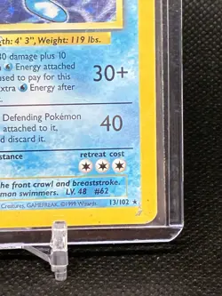 Poliwrath Holo Base Set WOTC Pokemon TCG Card 13/102 LP Condition - Image 3