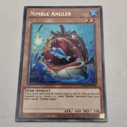 Yu-Gi-Oh! Maze of Memories Nimble Angler MAZE-EN042 Water Card 1st Edition (3) - Image 2