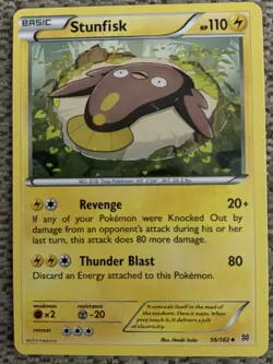 Stunfisk 56/162 XY BREAKthrough Pokemon TCG Card 2015 Uncommon Ungraded - Image 2