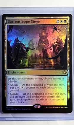 2025 MTG Magic The Gathering TDM Tarkir Dragonstorm Foil #171 Barrensteppe Siege - Image 1