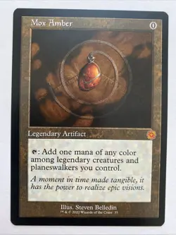 Mox Amber Retro Frame (#35 (MTG The Brothers' War 2022) Magic The Gathering NM - Image 1