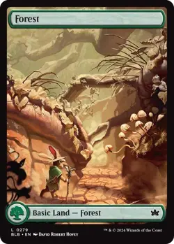 x4 FOIL Forest BLB Bloomburrow MTG 279 FOIL FULL ART BASIC LAND M/NM - Image 1