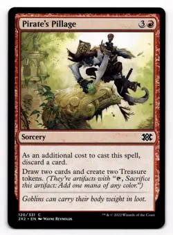 2022 MTG Magic The Gathering 2X2 Double Masters 2022 #120 Pirate's Pillage - Image 1