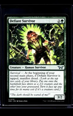 2024 MTG Magic The Gathering DSK Duskmourn #175 Defiant Survivor - Image 1