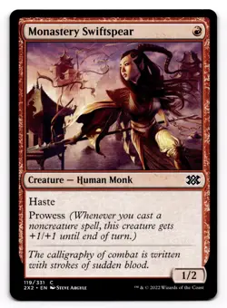 MTG Monastery Swiftspear 119 Double Masters 2022 NM/M Magic The Gathering - Image 1