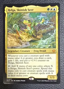 Helga, Skittish Seer 217 NM Bloomburrow (BLB) MTG Regular Magic Card - Image 1