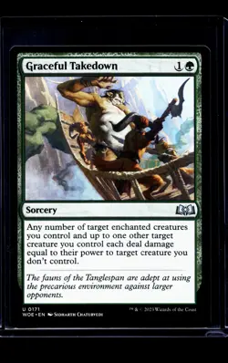 2024 MTG Magic The Gathering WOE Wilds of Eldraine #171 Graceful Takedown - Image 1