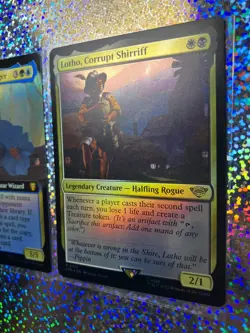 MTG Foil: 0213 Lotho, Corrupt Shirriff; Mythic 0089 Gandalf, Westward Voyager - Image 3