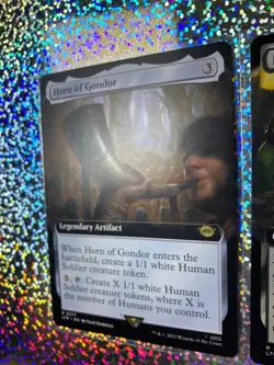 2023 MTG Lord of the Rings (LTR) Rare Regular 0377 Horn of Gondor (Extended Art) - Image 5