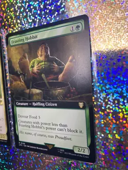 MTG Regular: 0120 Feasting Hobbit (Extended Art); 0222 Samwise Gamgee (Standard) - Image 3