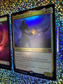 MTG Foil: CMR Mythic 362 Wyleth, Soul of Steel (LP); THB 253/254 Mountain (MP) - Image 4