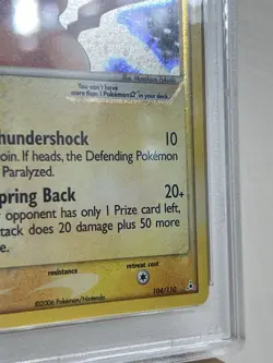 2006 Pokemon EX Holon Phantoms Gold Star #104 Pikachu Holo, PSA 2 - Image 3