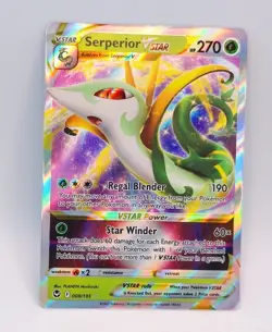 Serperior VSTAR 008/195 Holo Ultra Rare Silver Tempest Pokemon NM Fresh Pull - Image 1
