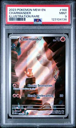 2023 Pokemon Mew En-151 168 Charmander Full Art Illustration Rare PSA 9 - Image 1