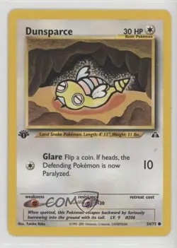 Dunsparce 1st Ed. Pokemon Neo Discovery #54 2001 - Image 1