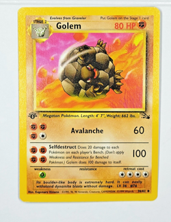 *1st Edition* Vintage Pokemon Card - Fossil Set 1999 WOTC -Golem36/62 - Image 2