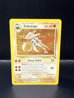 Pokemon TCG Kabutops Fossil Holo Rare Unlimited Card 9/62 - Image 1
