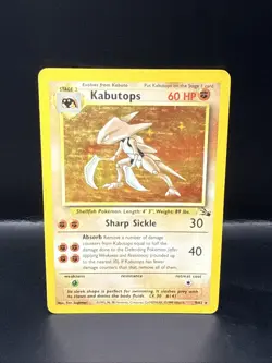 Pokemon TCG Kabutops Fossil Holo Rare Unlimited Card 9/62 - Image 2