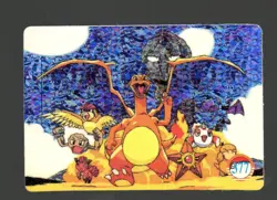 Pokemon VENDING PRISM Foil Rare JAPANESE Anime HOLO Sticker Card #377 CHARIZARD - Image 1