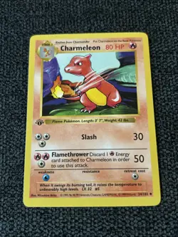 1st Edition Charmeleon Shadowless Pokemon Card 1999 Base Set 024/102 Unplayed - Image 1