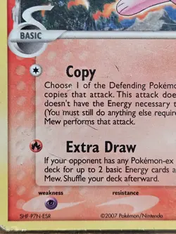 Pokemon TCG Mew Pop Series 5 Promo Holo Card 3/17 Delta Species 2007 - Image 5