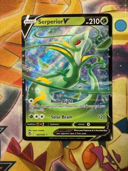 Serperior V 007/195 Silver Tempest Ultra Rare Holo Pokemon TCG Card NM - Image 1
