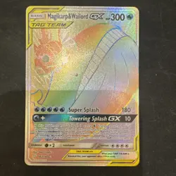 Pokemon Card MagiKarp & Wailord GX -(Secret) 183/181 SM - Team Up - Image 1