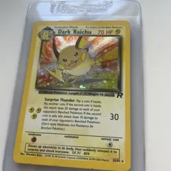 Dark Raichu 83/82 Team Rocket Set Holo Rare SWIRL Pokemon Card VTG Y2k LP - Image 2