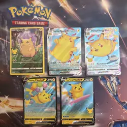 Pokemon 25th Anniversary Pikachu VMAX & V & Full Art Card Lot - Image 1
