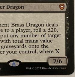 MTG Ancient Brass Dragon Commander Legends Baldur's Gate 111/361 Mythic NM! - Image 5