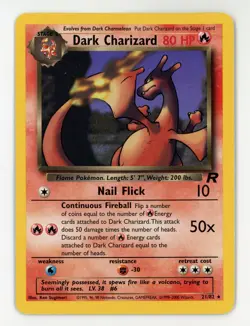 Dark Charizard Non Holo - Pokemon 2000 Team Rocket #21 NM-MT - Image 1