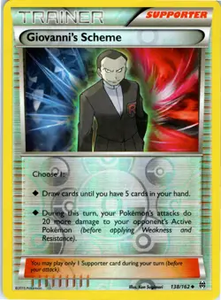 Pokemon - Giovanni's Scheme 138/162 - Reg. Champ. Promo - Reverse Holo - NM/M - Image 1