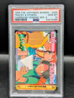 Tracey Others Pokemon 1999 Carddass Bandai Anime Vending PSA 10 #205 Misty Ash - Image 1