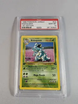 1999 Pokemon PSA 10 Gem Mint Nidoqueen Jungle 1st Edition Non Holo 23/64 - Image 1