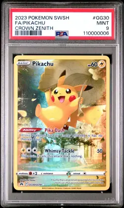 2023 Pokemon Sword And Shield Crown Zenith #GG30 Fa/Pikachu Crown Zenith PSA 9 - Image 1