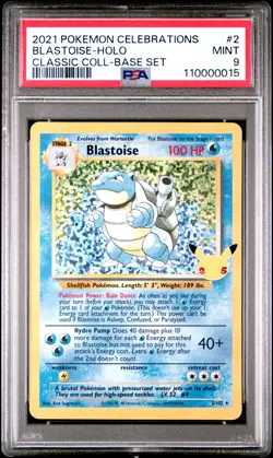 2021 Pokemon Celebrations Classic Collection #2 Blastoise-Holo PSA 9 - Image 1