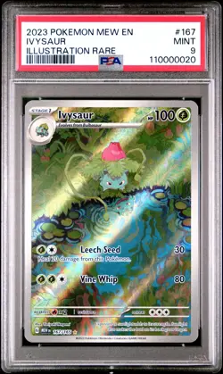 2023 Pokemon Mew En-151 #167 Ivysaur Illustration Rare PSA 9 - Image 1