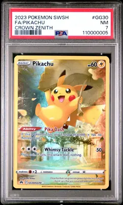 2023 Pokemon Sword And Shield Crown Zenith #GG30 Fa/Pikachu Crown Zenith PSA 7 - Image 1