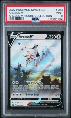 PSA 9 Arceus V Alt Art SWSH204 BSP Figure Collection Black Star Promo Pokemon - Image 1