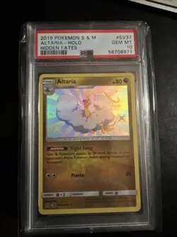 2019 Pokemon PSA 10 Gem Mint Hidden Fates Shiny Vault Holo Altaria SV37/SV94 - Image 1