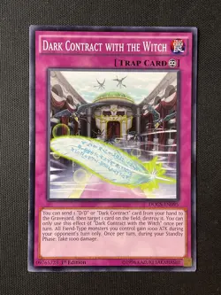 Yu-Gi-Oh TCG #DOCS-EN095 Dark Contract with the Witch 1st Edition Common LP - Image 1