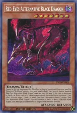 *** RED-EYES ALTERNATIVE BLACK DRAGON *** SECRET RARE TN19-EN005 YUGIOH! - Image 1