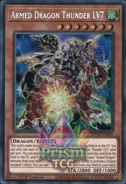 1st ed Armed Dragon Thunder LV7 SR MP22-EN002 Yugioh - Image 1