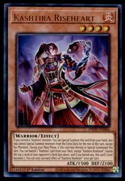 Yu-Gi-Oh! Kashtira Riseheart #PHHY-EN006 1st Edition Light Play - Image 1