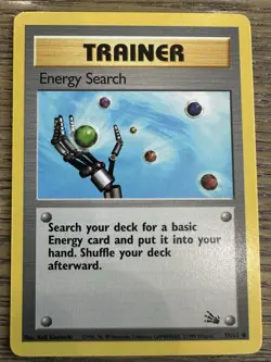 Pokemon Energy Search 59/62 Fossil Regular Trainer Card - Image 1