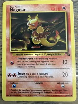 Pokemon Magmar 39/62 Fossil Regular Card - Image 1