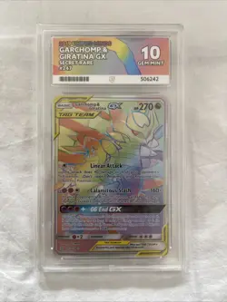 Pokemon Garchomp and Giratina GX Tag Team Card 247/236 Unified Minds ACE 10 - Image 1